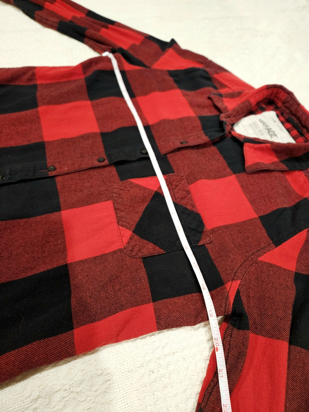 3/$15 Garage Womens Red & Black Plaid Button-Up Shirt - Picture 9 of 15